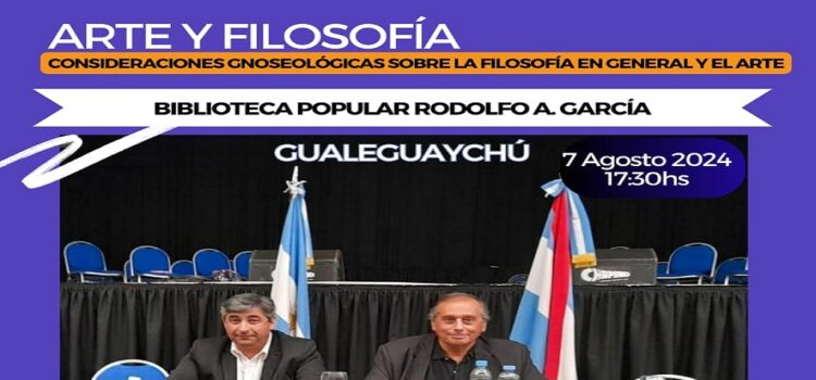 Charla sobre arte y filosofía en la biblioteca Rodolfo García