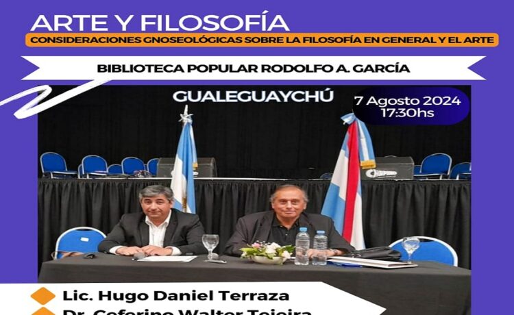 Charla sobre arte y filosofía en la biblioteca Rodolfo García