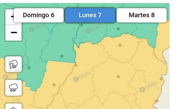 Alcanza a todo Entre Ríos la alerta amarilla emitida para este lunes