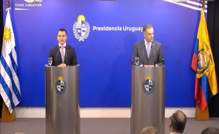 Yamandú Orsi se reunió con Daniel Noboa y acordaron medidas de seguridad en conjunto