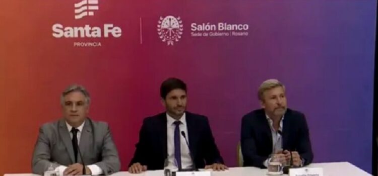 Terminada la reunión los mandatarios brindaron un conferencia de prensa y con fuerte reclamo al Gobierno nacional para que baje las retenciones al campo.