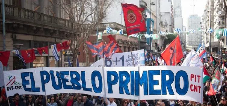 Con el Presupuesto y Gabriel Oddone en la mira, el PIT-CNT llevó a cabo su segundo paro contra el gobierno