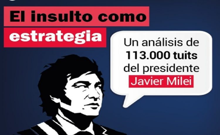 FOPEA relevó 17.000 tuits con insultos y ofensas de Milei desde que es Presidente