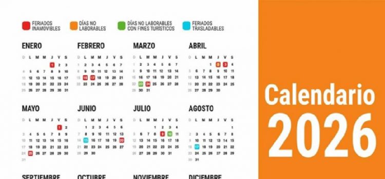 En 2026 habrá 12 feriados inamovibles, 4 trasladables y 3 días no laborables con fines turísticos