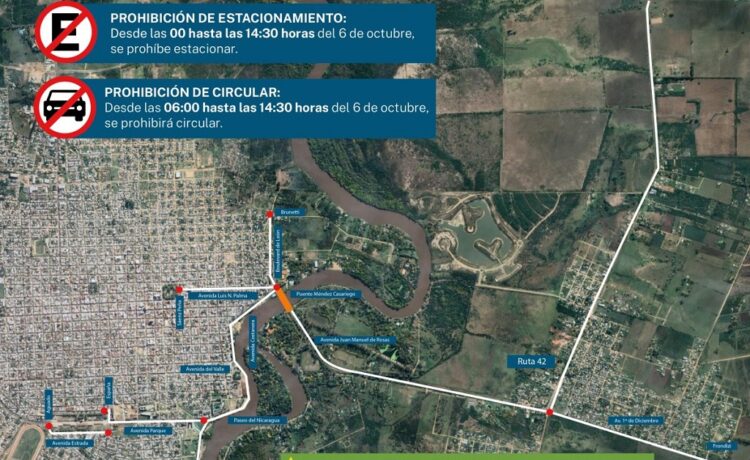 Gualeguaychú: Aviso importante: prohibición de estacionamiento y circulación durante el Ironman 5150