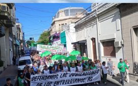 Trabajadores coparon las calles de Paraná contra la reforma jubilatoria del gobierno