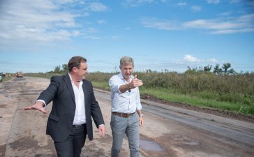 El gobernador recorrió las obras de la ruta provincial 51 en Larroque