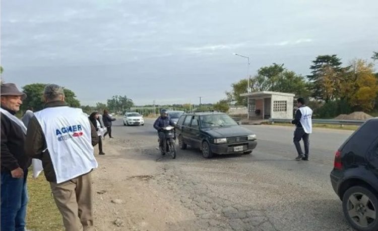 Con volanteadas en rutas y accesos, Agmer salió a visibilizar el impacto de la reforma jubilatoria