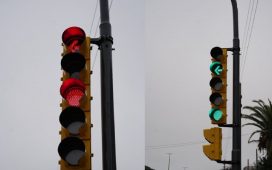 Seguridad vial: nuevo semáforo en Boulevard Daneri y La Rioja
