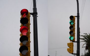 Seguridad vial: nuevo semáforo en Boulevard Daneri y La Rioja