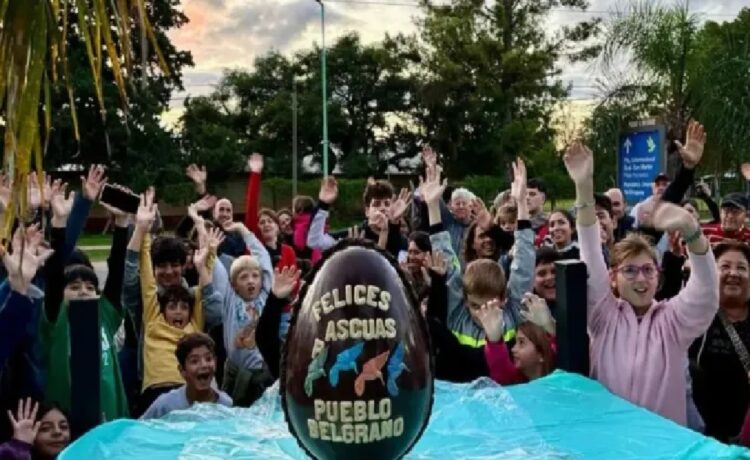 En Pueblo Belgrano prometen romper el huevo de pascuas más grande de la provincia