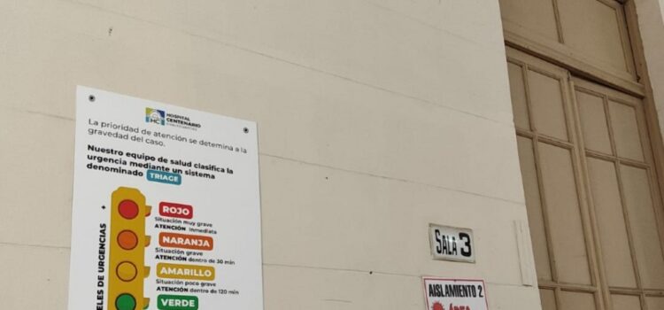 El Hospital Centenario implementó un Triage de 5 niveles de atención en las Guardias