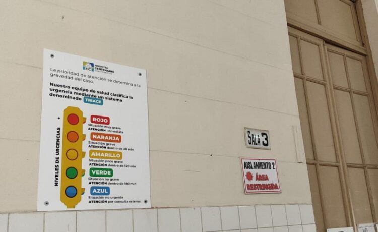 El Hospital Centenario implementó un Triage de 5 niveles de atención en las Guardias