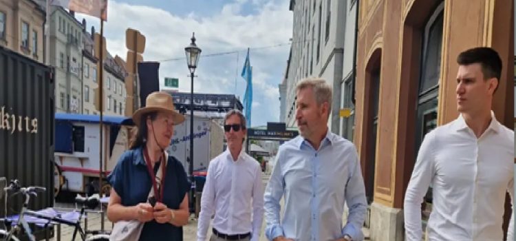 El gobernador Frigerio llegó a Hamburgo y comienza a desarrollar su nueva visita oficial