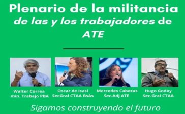 En Concordia, ATE realizará este sábado un Plenario de la Militancia de los Trabajadores