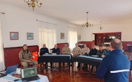 El Gobierno y las fuerzas coordinaron acciones preventivas ante una eventual crecida del río Gualeguaychú
