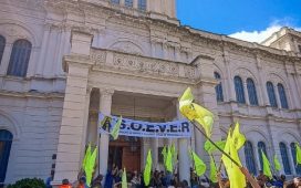 Pese a la protesta de trabajadores viales, senadores aprobaron el nuevo régimen de consorcios camineros