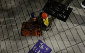 Intentaron detener a jóvenes que realizaban una pintada por la Noche de los Lápices