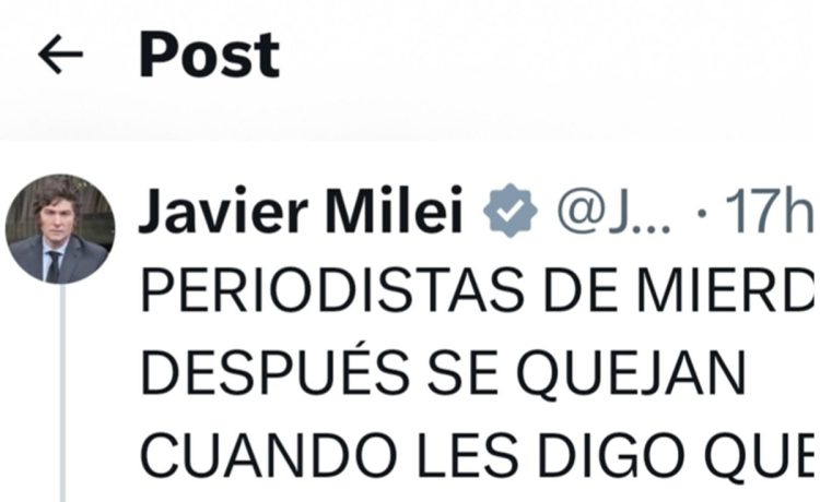 milei y los posteos en x