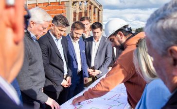 Colello, junto a autoridades nacionales, recorrió la obra del sistema de agua potable de Concordia