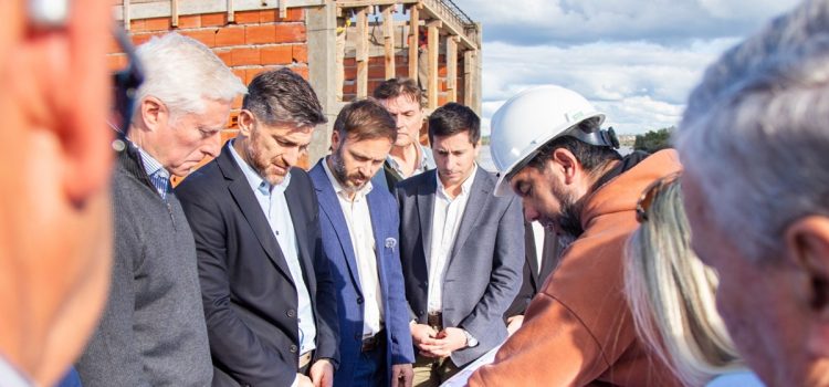 Colello, junto a autoridades nacionales, recorrió la obra del sistema de agua potable de Concordia