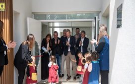 Frigerio inauguró un jardín de infantes y un comedor y recorrió obras de infraestructura en Federación