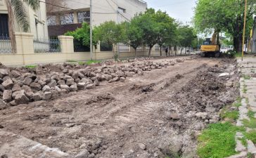 Se levantó el empedrado de Alem y comienza la etapa de reconstrucción