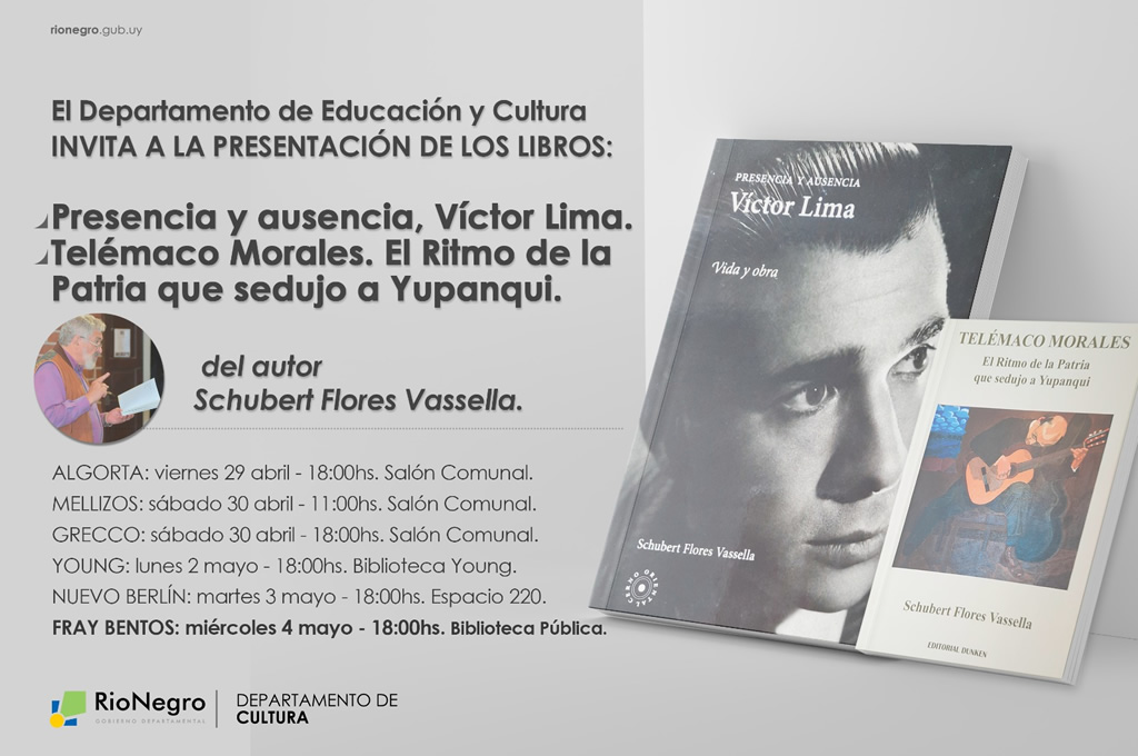 Schubert Flores presenta libros de Víctor Lima y Telémaco Morales