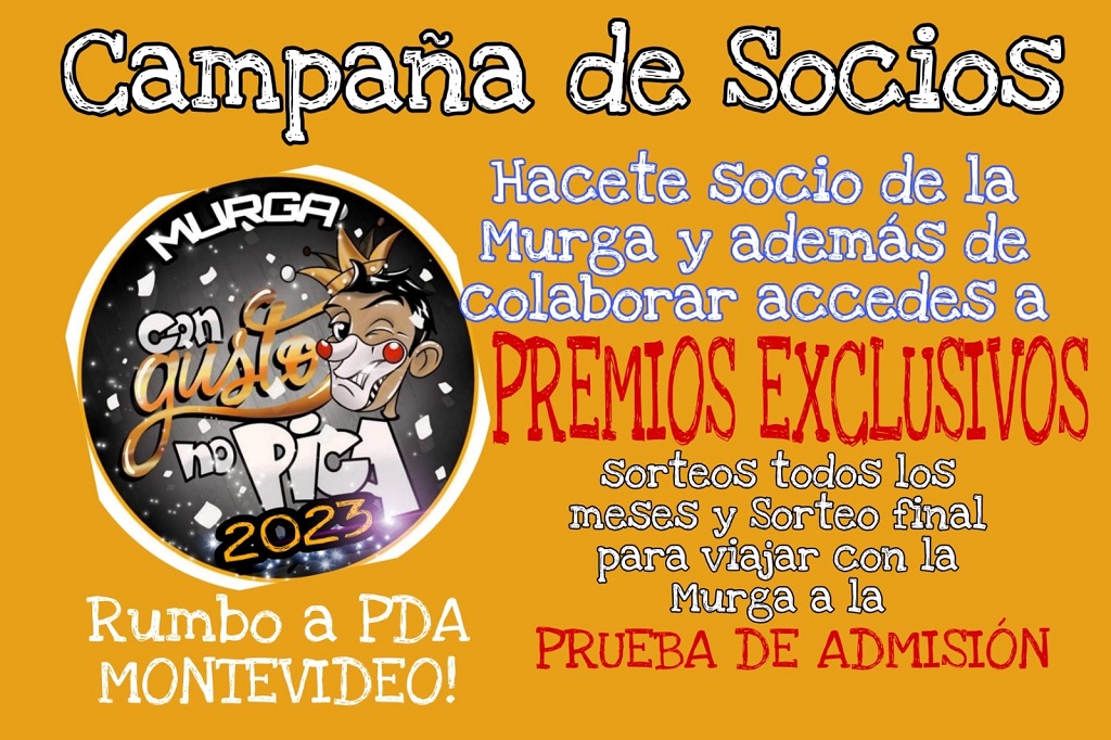 Campaña de socios de Murga “Con Gusto no Pica”