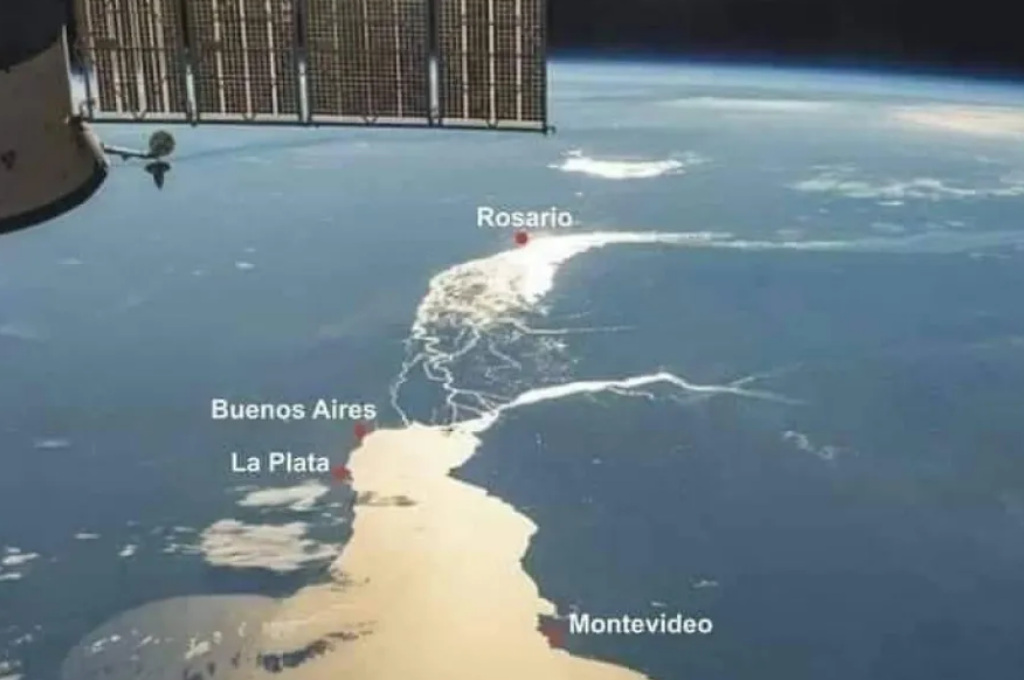 Alucinante foto espacial: así se ven Argentina y Uruguay desde un satélite